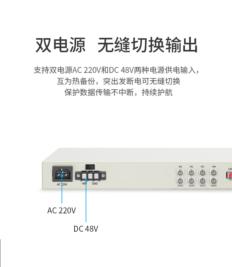 PDH光端機 4E1+4個百兆共享網(wǎng)口 4路2M機架式 單模單纖FC接口 20公里1對 XN-4E1-4F-FC_http://alxz8.cn_光端機_第4張